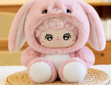 Búp Bê Cosplay Hồng, Xám 45cm