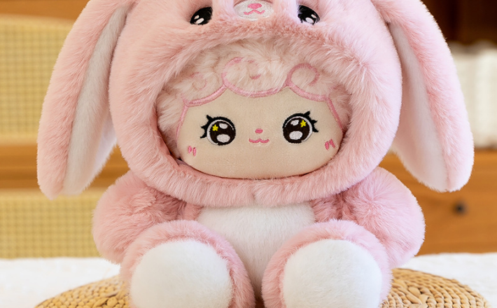 Búp Bê Cosplay Hồng, Xám 45cm