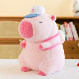 Capybara hồng đeo banh 40cm
